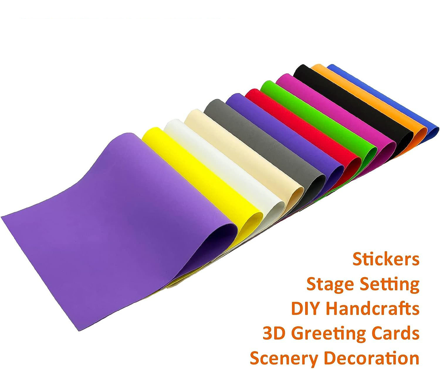 96Pcs Eva Foam Sheets 1mm Thick 7.8 x 5.9 Inches Craft Foam Paper 12 Colors For Craft Projects Kids DIY Handcraft Classroom Parties And More By PAIDU