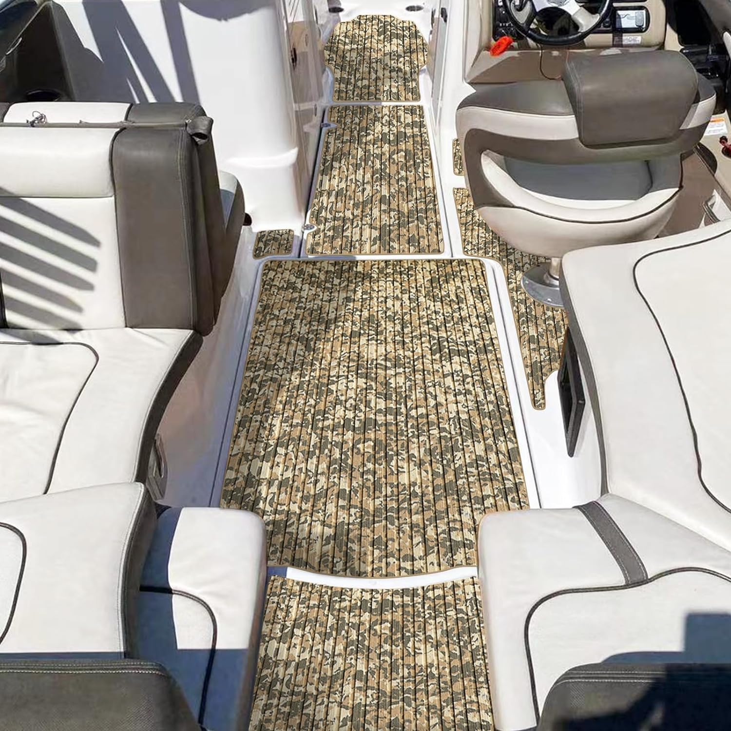 Boat Flooring Eva Foam Boat Decking Camo 94"x45"/35"/23" Non-Slip Boat Mat Self-Adhesive Foam Boat Deck Flooring Carpet Mat Rolls For Kayak Deck Boat Yacht Flooring Motorboat By PAIDU