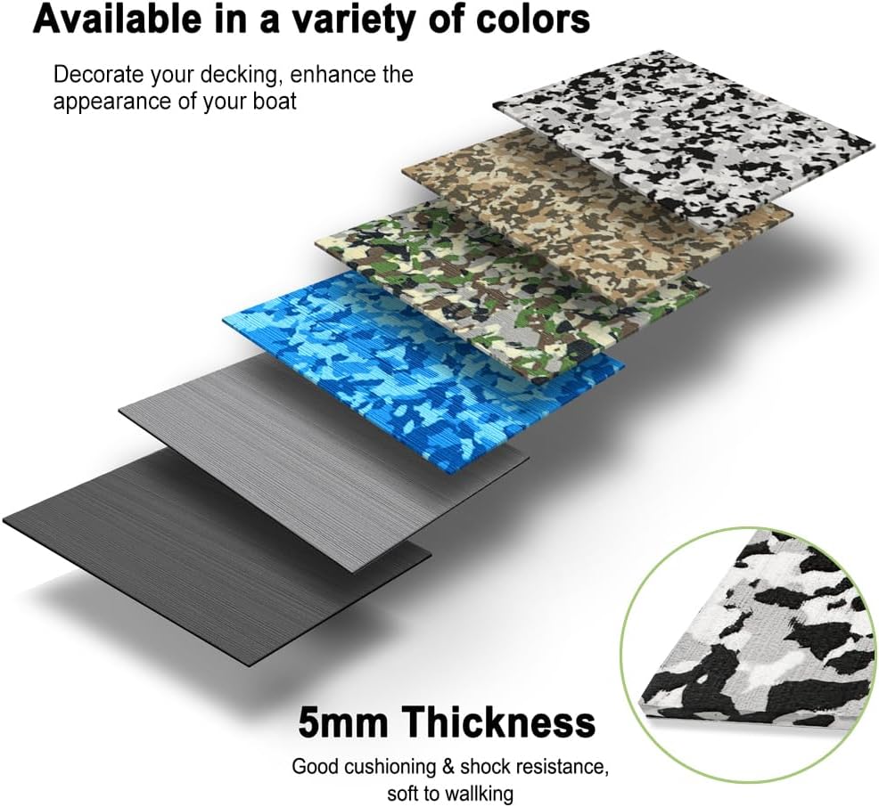 أرضيات القارب إيفا رغوة قارب التزيين ورقة ذاتية اللصق الأرضيات البحرية نحى كامو البحرية السجاد للقوارب اليخوت قوارب الكاياك التزيين توسيد برودة الجلوس وسادة هيلم السباحة RV عربة الغولف وسادة غير قابلة للانزلاق بواسطة PAIDU