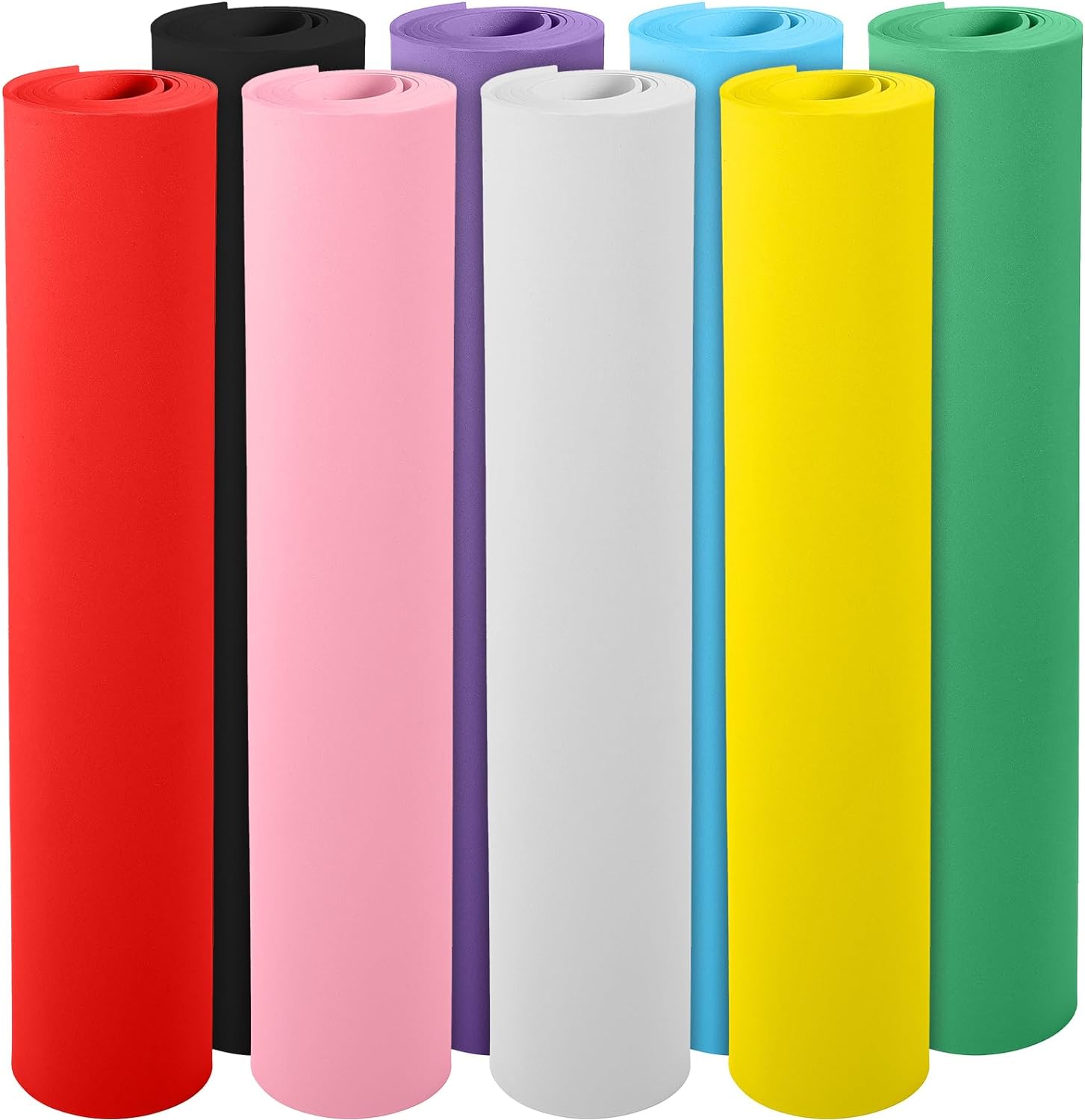 8 Pcs Craft Foam Sheets Bulk 39''x13'' Colored Eva Foam Roll High Density Foam Roll For Christmas Craft Classroom Scrapbooking DIY Cosplay Costume Armor Project Bright Colors 2 mm Thick By PAIDU)