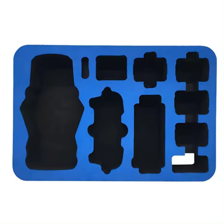 Paidu Factory custom Shock Resistant Packaging Cushion Die Cut Mould EVA Foam Insert case watch Tray with Velvet for Box