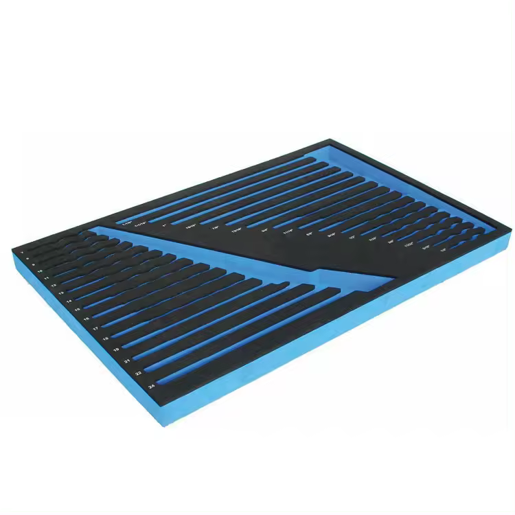 بايدو مواد التعبئة والتغليف عالية الكثافة حسب الطلب شكل التعبئة رغوة اللون الأسود نقش إيفا رغوة للتغليف الواقي