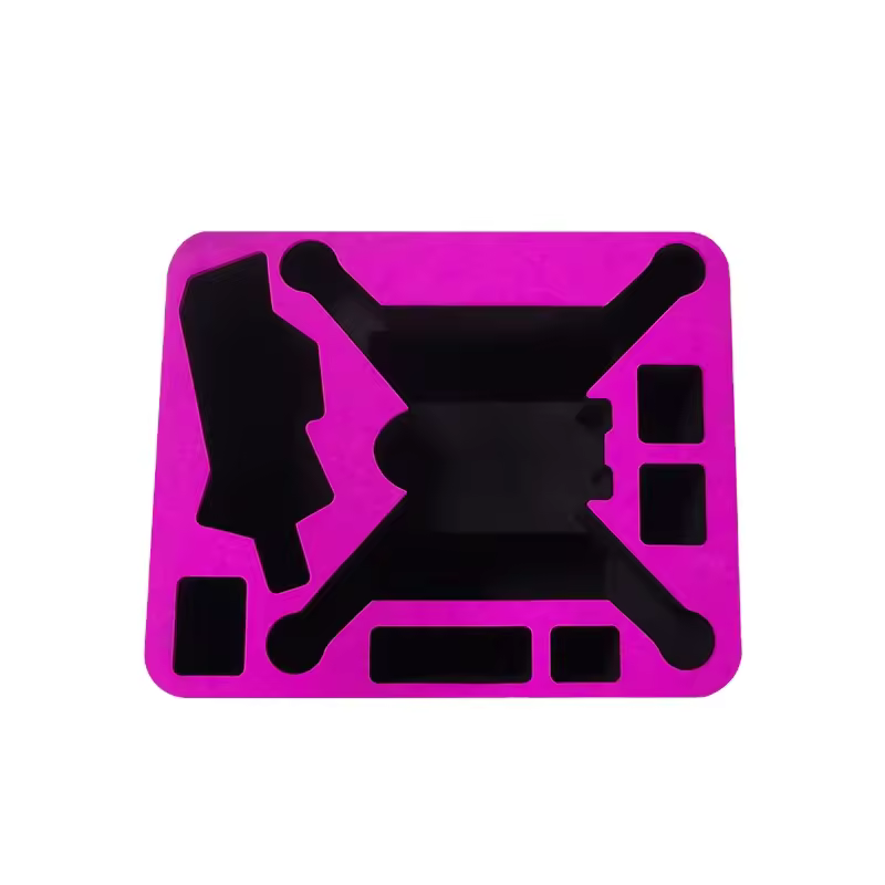 بايدو مواد التعبئة والتغليف عالية الكثافة حسب الطلب شكل التعبئة رغوة اللون الأسود نقش إيفا رغوة للتغليف الواقي